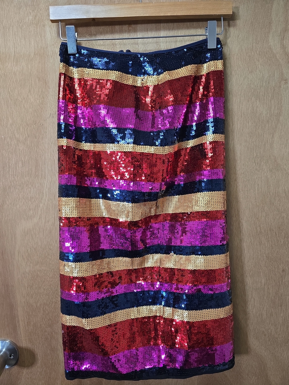 Trina Turk Cava Striped Sequin Skirt Size 0 Has Tags MSRP $239